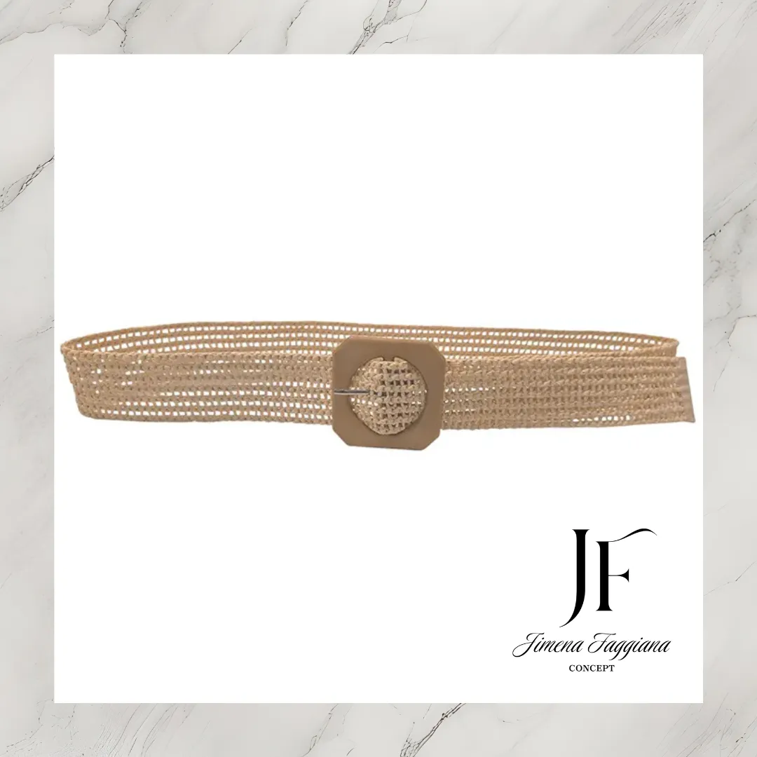 Cinturon rafia Beige - Jimena Faggiana Concept