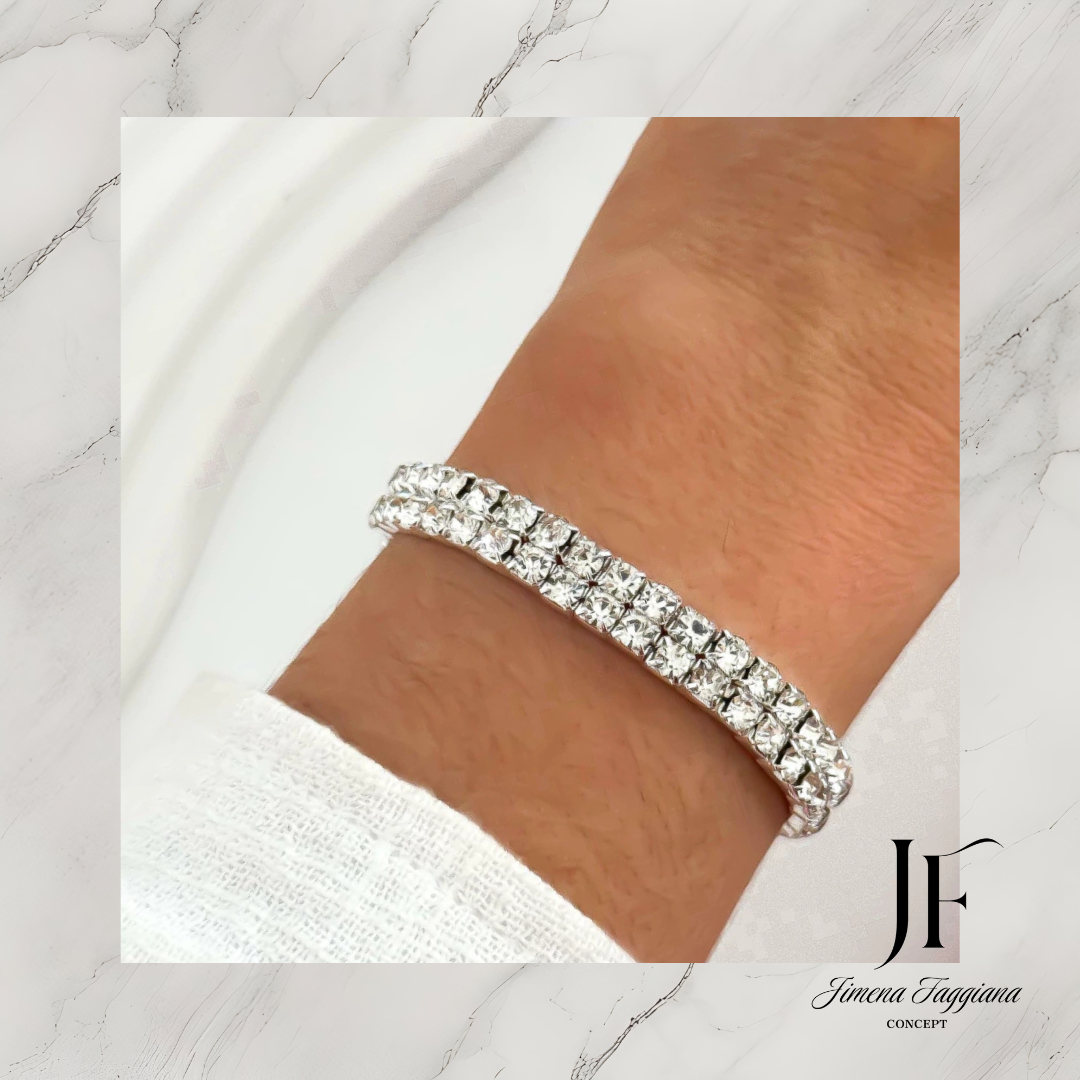 Pulsera strass doble