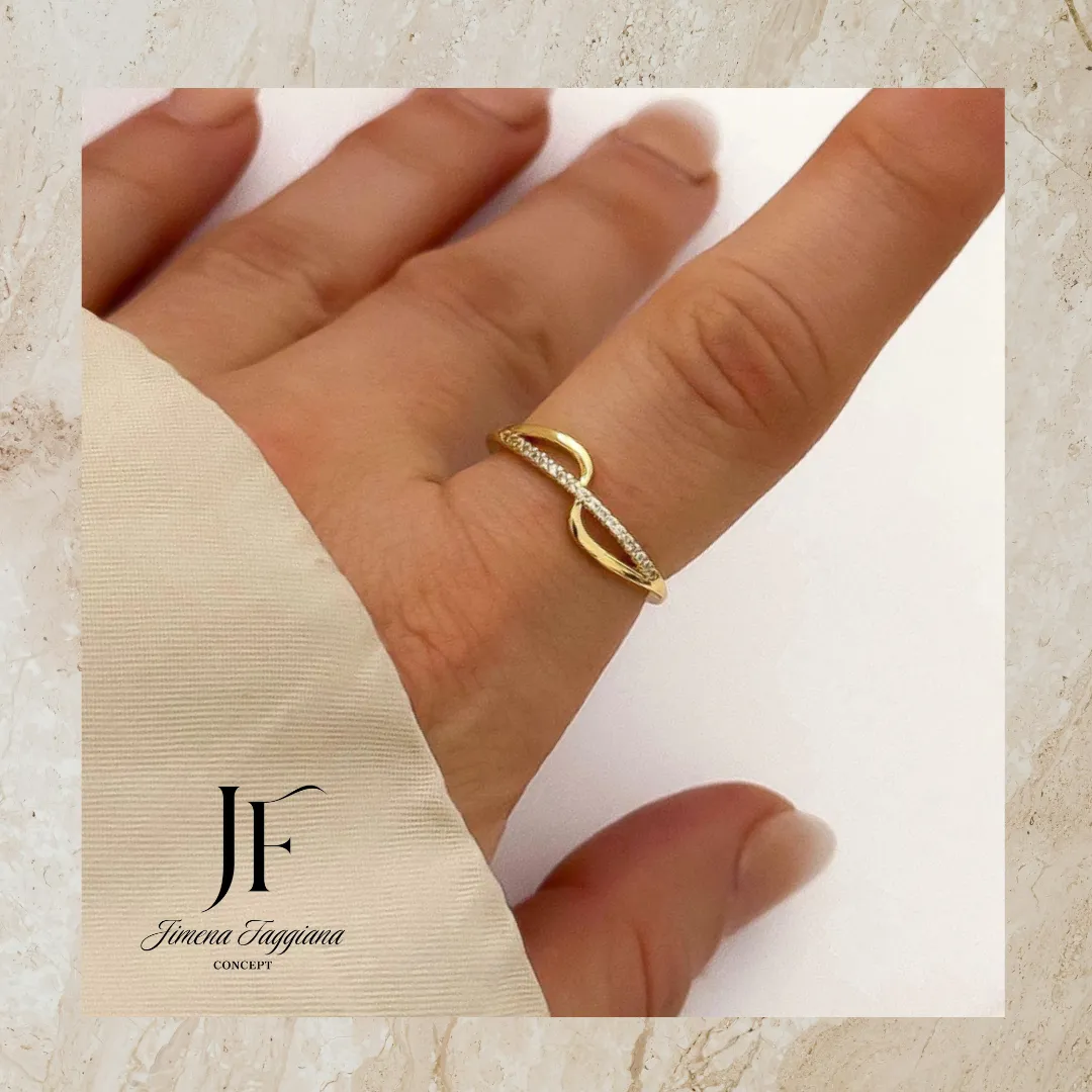 Anillo regulable strass - Jimena Faggiana Concept