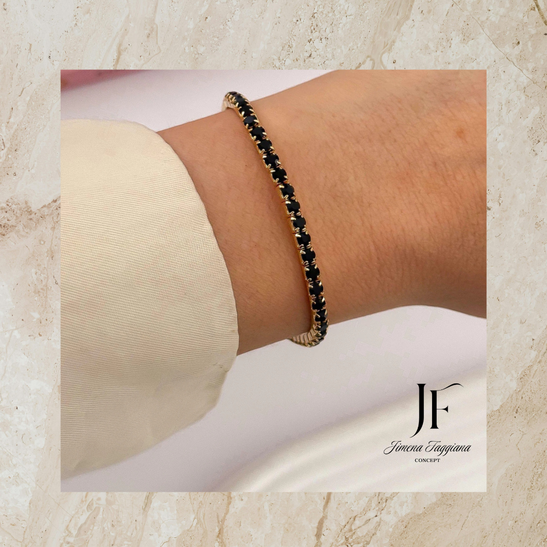Pulsera strass negro
