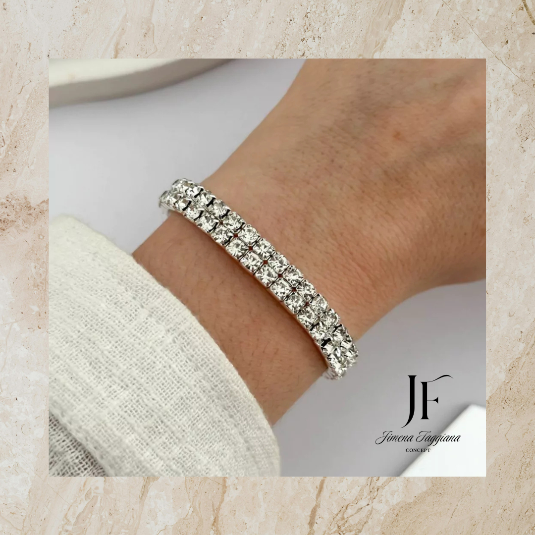 Pulsera doble strass