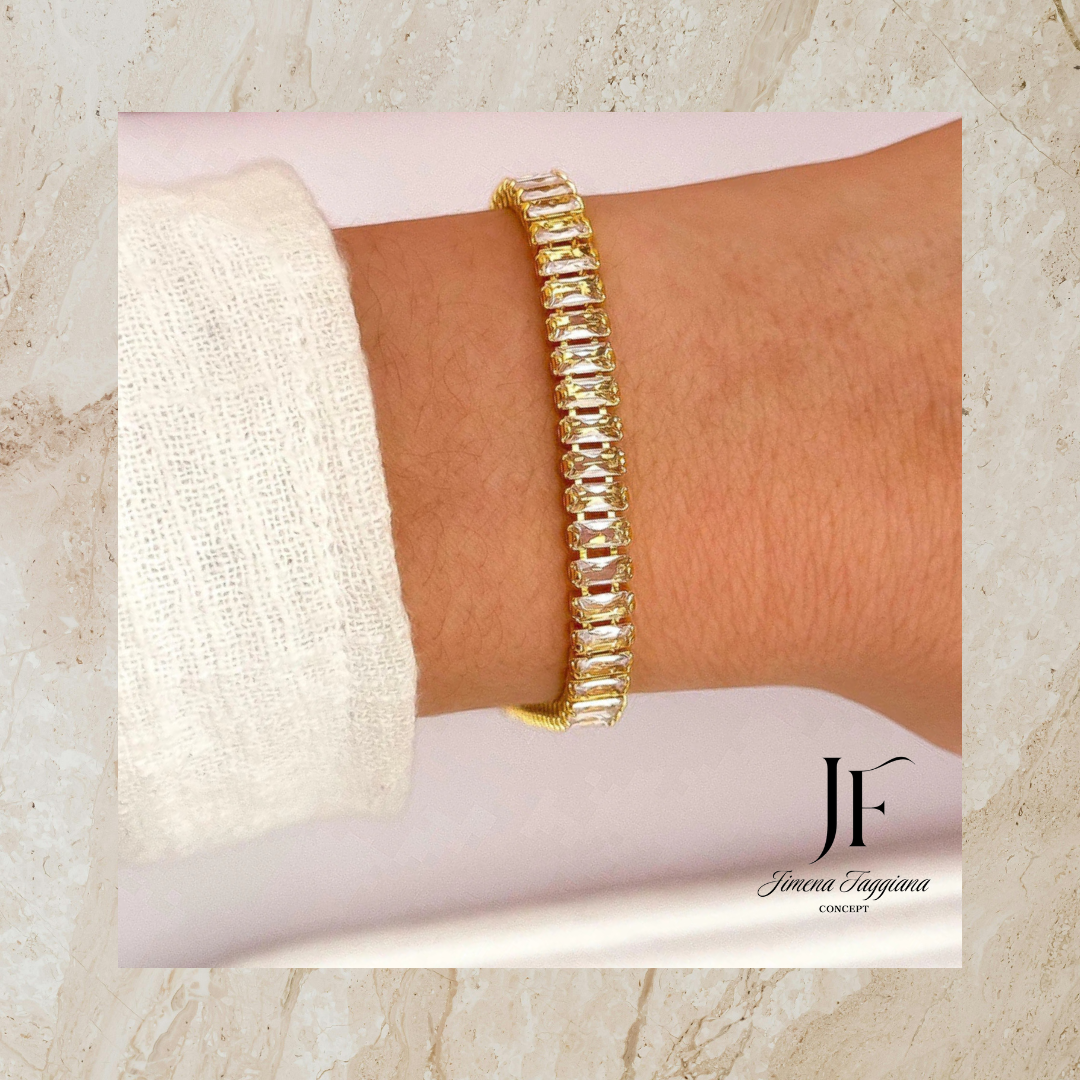 Pulsera strass dorada