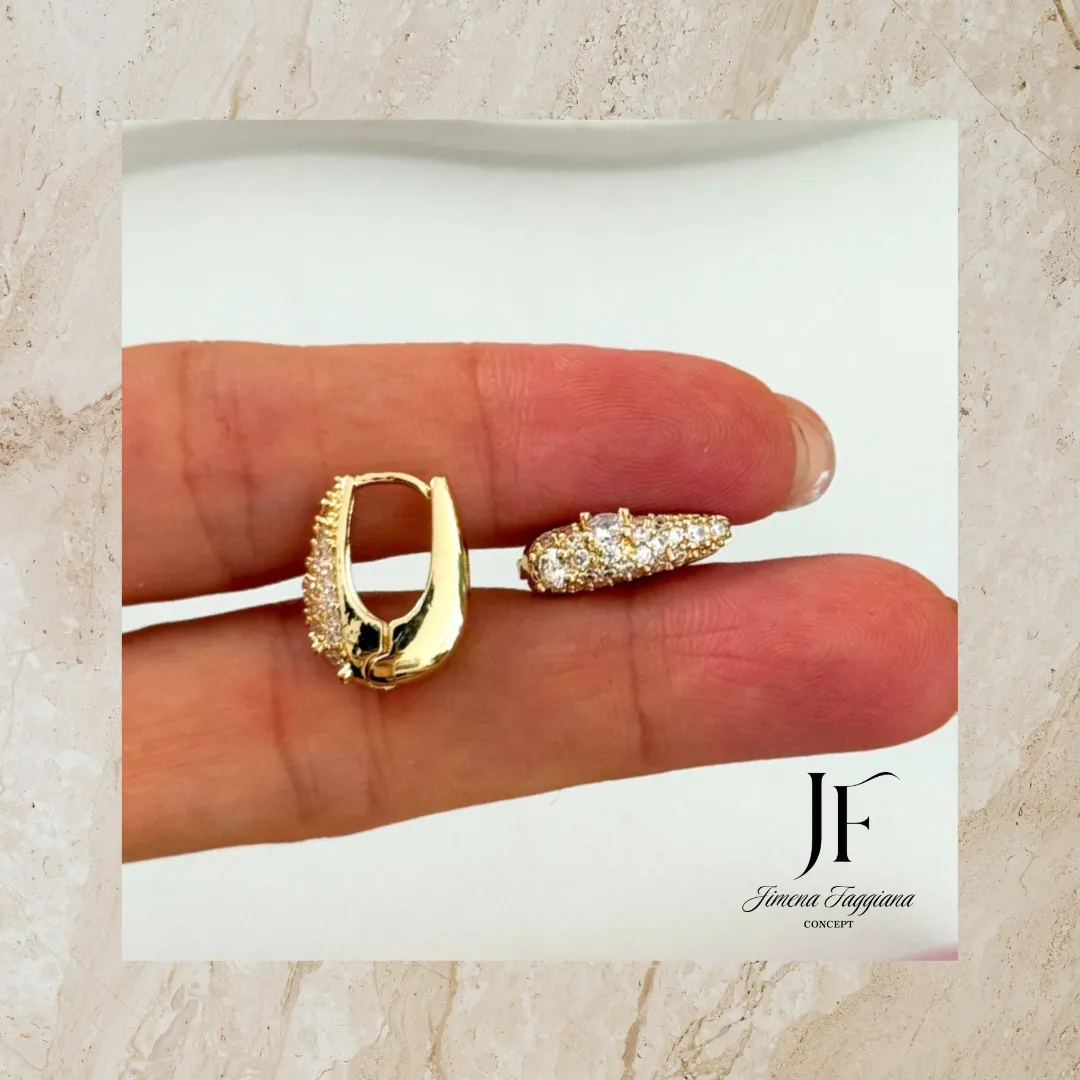 Aro argolla piedras - Jimena Faggiana Concept