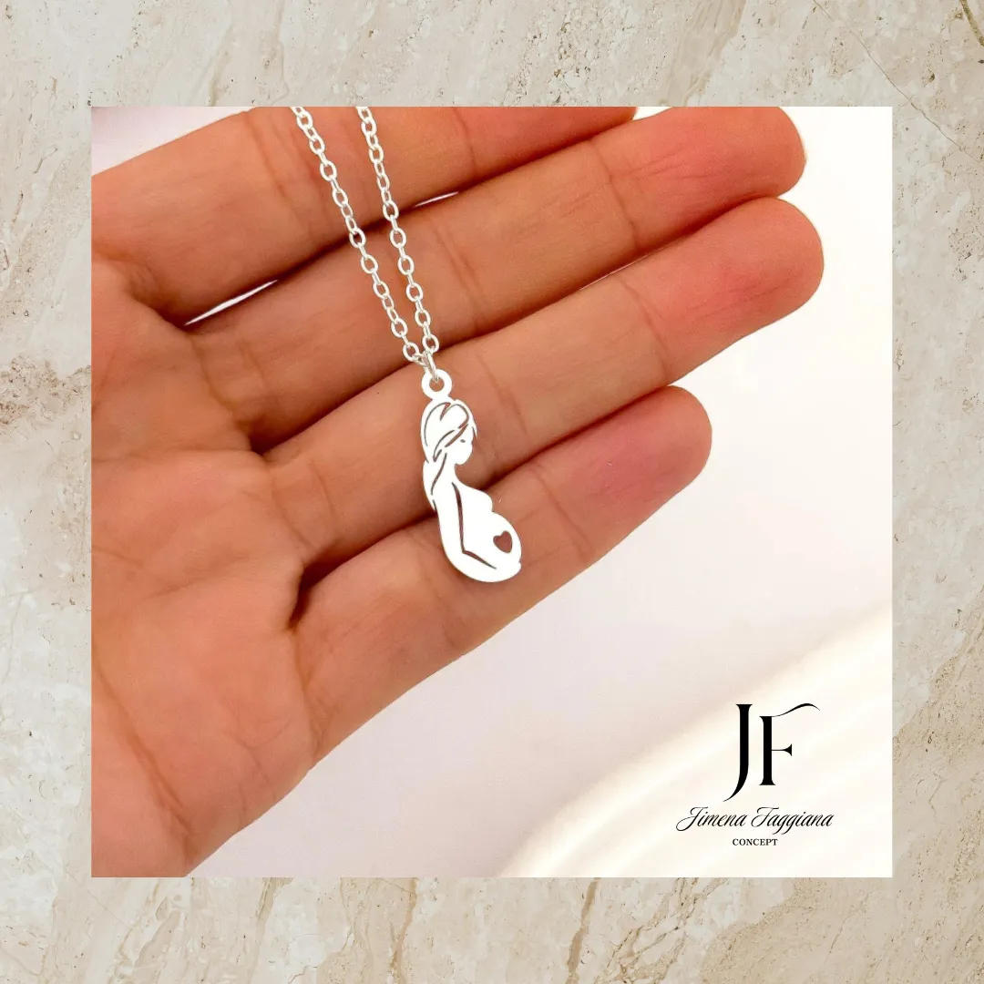 Collar futura mama A blanco - Jimena Faggiana Concept