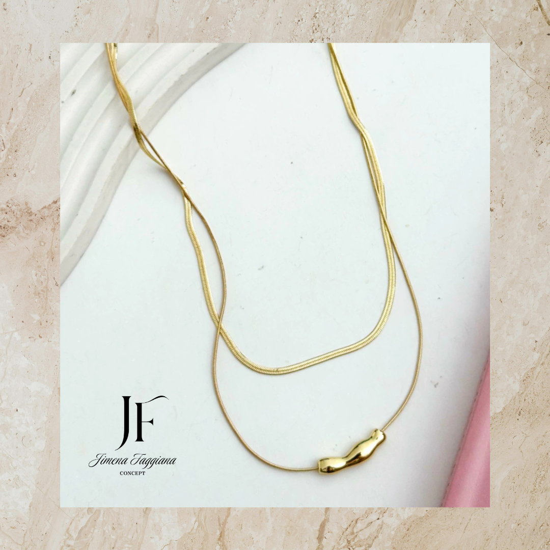 Collar doble forma cadena