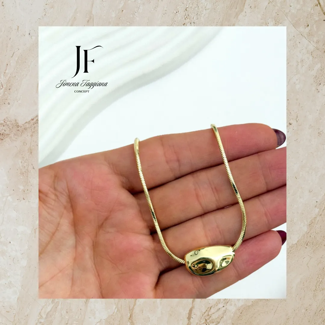 Collar dije martillado - Jimena Faggiana Concept