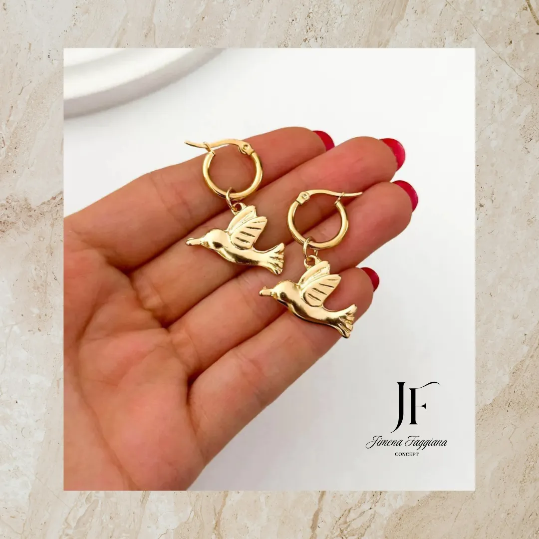 Aro argolla pajarito - Jimena Faggiana Concept