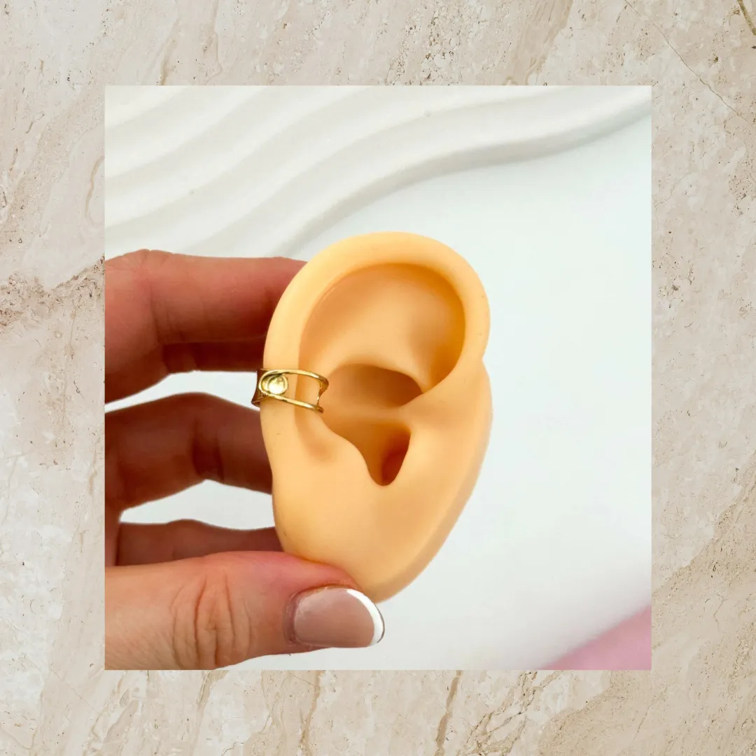 Aro cuff acero dorado - Jimena Faggiana Concept